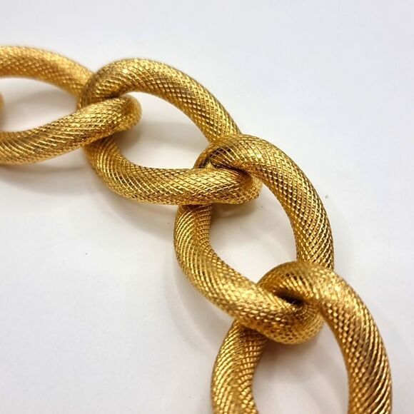 VINTAGE CHAIN LINK CHOKER NECKLACE - Picture 7 of 7